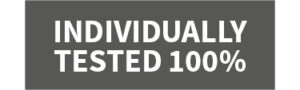INDIVIDUALLY TESTED 100%